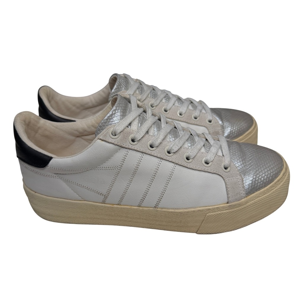 Gola Shoes Orchid Platform Viper Sneakers Womens Sz 10 White Silver Leather